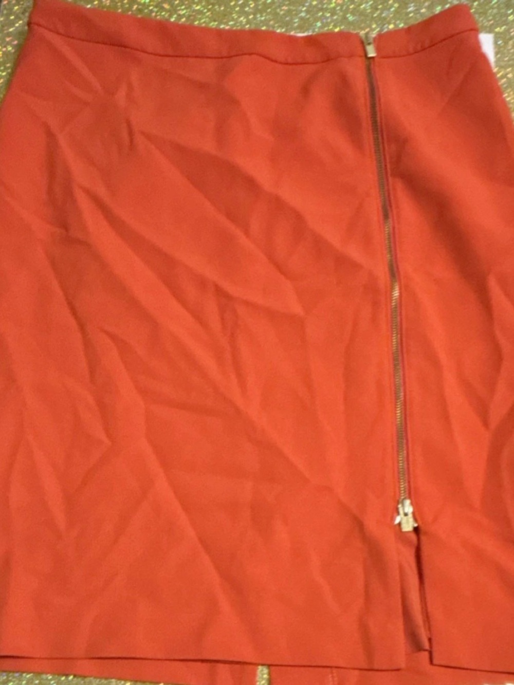 Talbots Orange Straight Skirt
